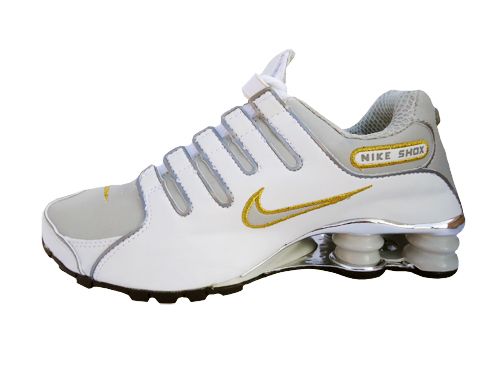 Tênis Nike Shox NZ Branco e Cinza cromado