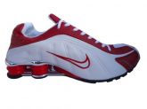 Nike shox R4 Branco e Vermelho Cromado